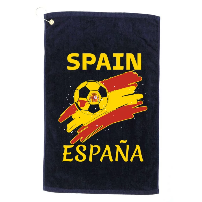 Spain Soccer Ball Flag Platinum Collection Golf Towel