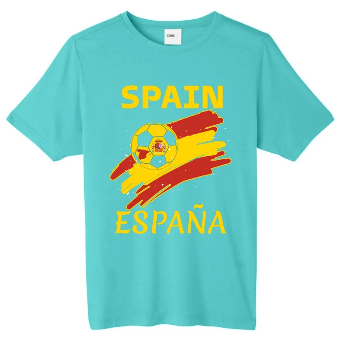 Spain Soccer Ball Flag ChromaSoft Performance T-Shirt