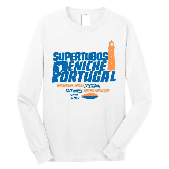 Supertubos Surf Break Peniche Portugal Long Sleeve Shirt