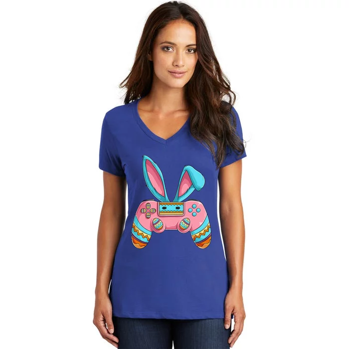 Support Squad Blue Ribbon Gnomes Autism Awareness Women's V-Neck T-Shirt