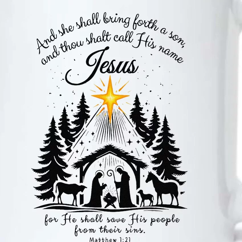 She Shall Bring Forth A Son Jesus Christmas 2024 Black Color Changing Mug