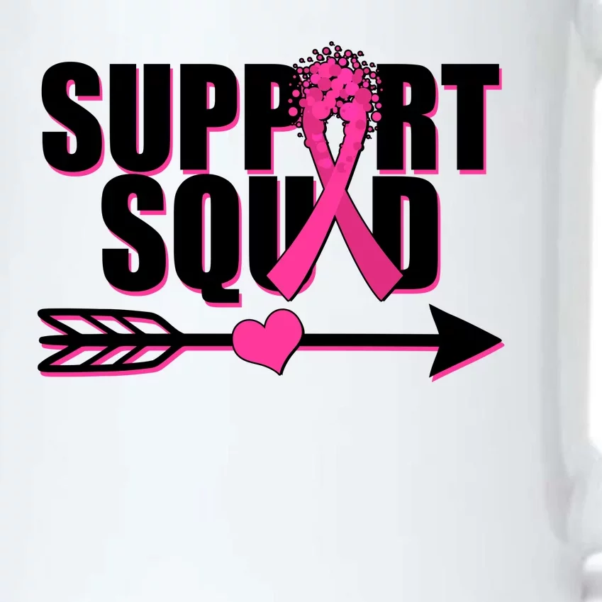 Support Squad Breast Cancer Awareness Pink Ribbon Black Color Changing Mug