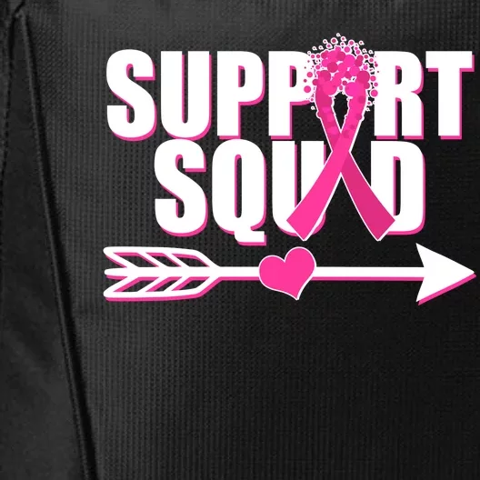 Support Squad Breast Cancer Awareness Pink Ribbon City Backpack