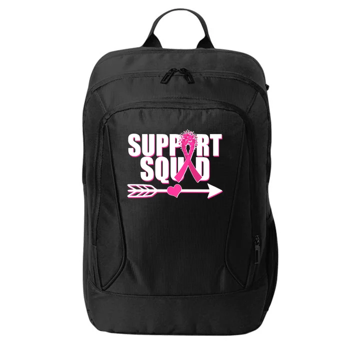 Support Squad Breast Cancer Awareness Pink Ribbon City Backpack