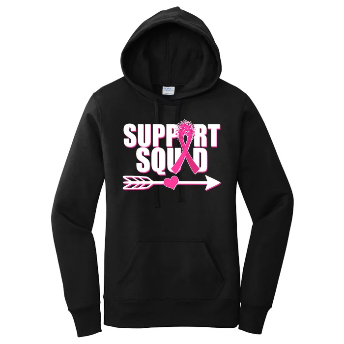 Support Squad Breast Cancer Awareness Pink Ribbon Women's Pullover Hoodie