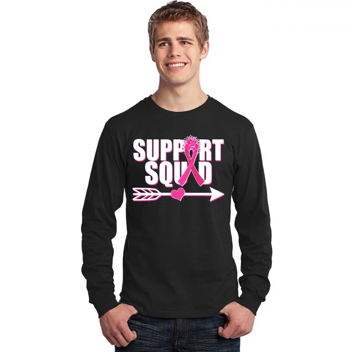 Support Squad Breast Cancer Awareness Pink Ribbon Tall Long Sleeve T-Shirt