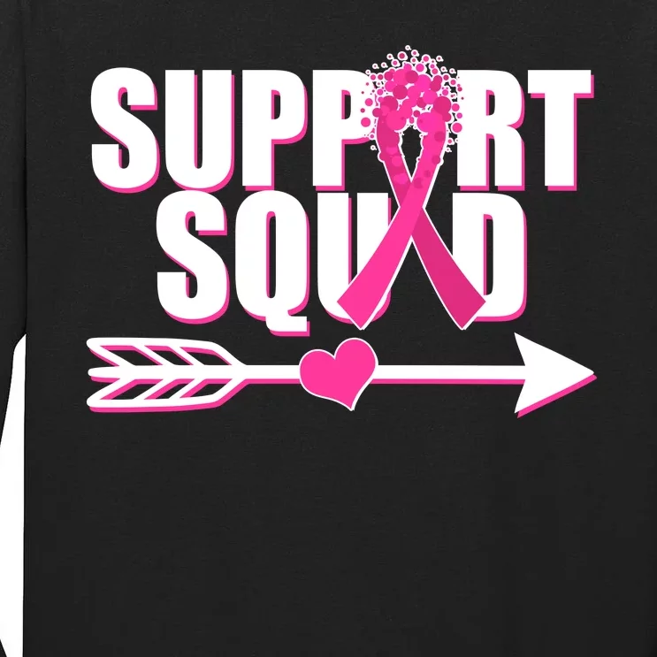 Support Squad Breast Cancer Awareness Pink Ribbon Tall Long Sleeve T-Shirt