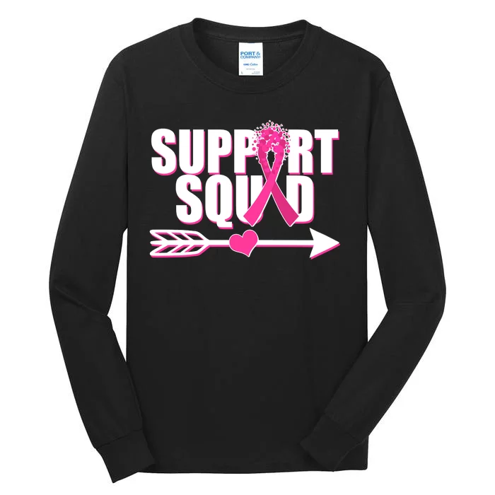 Support Squad Breast Cancer Awareness Pink Ribbon Tall Long Sleeve T-Shirt