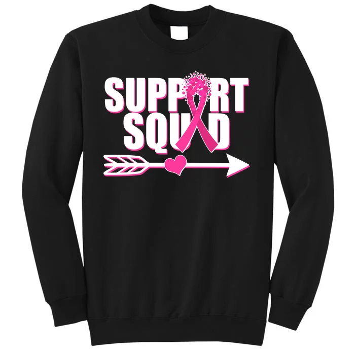 Support Squad Breast Cancer Awareness Pink Ribbon Tall Sweatshirt