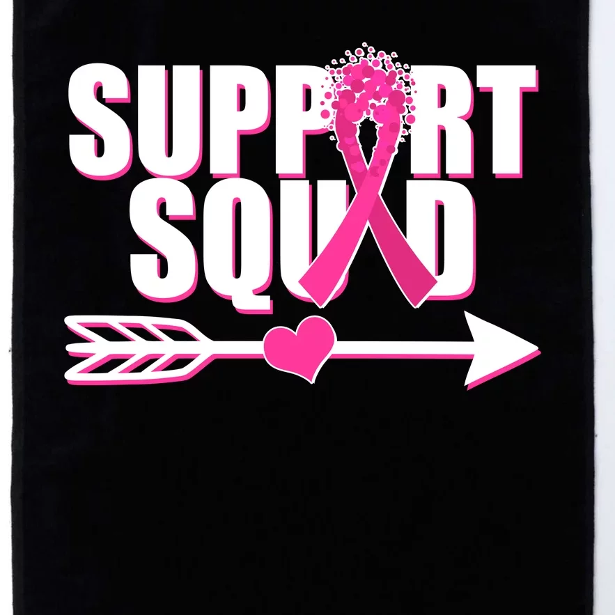 Support Squad Breast Cancer Awareness Pink Ribbon Platinum Collection Golf Towel