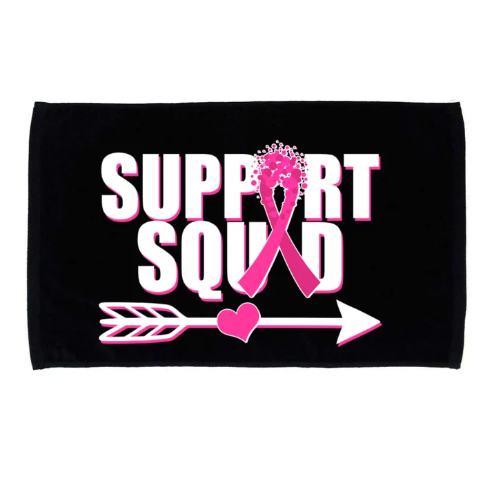 Support Squad Breast Cancer Awareness Pink Ribbon Microfiber Hand Towel