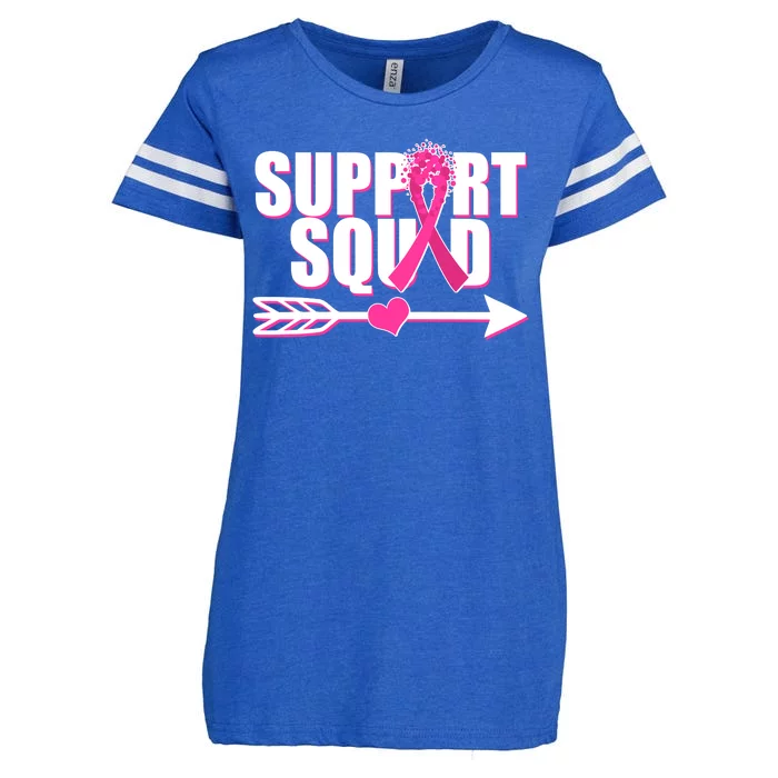 Support Squad Breast Cancer Awareness Pink Ribbon Enza Ladies Jersey Football T-Shirt