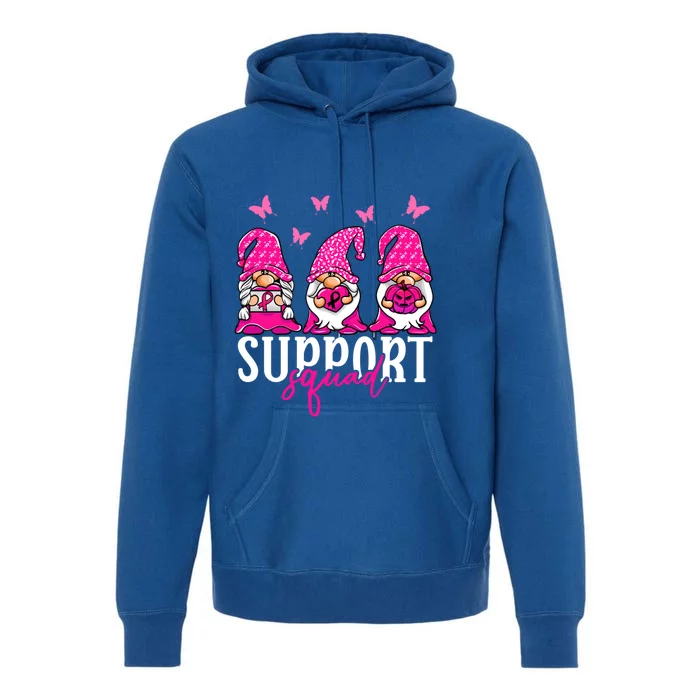 Support Squad Breast Cancer Gnome Support Squad Graphic Gift Premium Hoodie