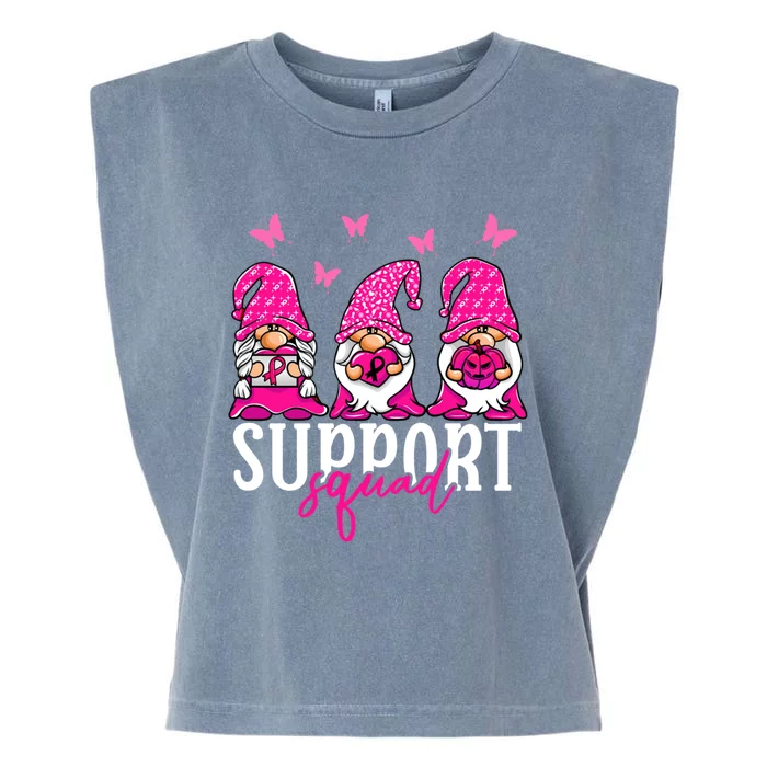 Support Squad Breast Cancer Gnome Support Squad Graphic Gift Garment-Dyed Women's Muscle Tee