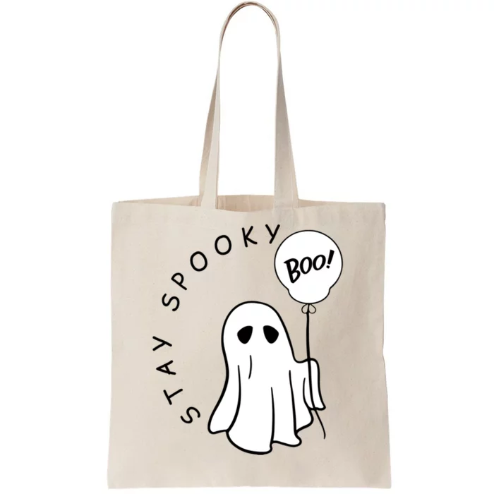 Stay Spooky Boo Cute Ghost Funny Halloween Spooky Season Gift Tote Bag