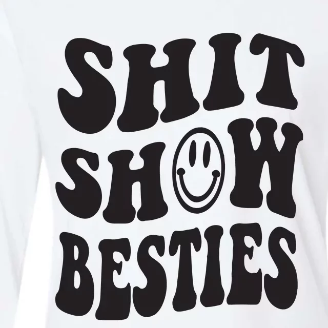 Shit Show Besties Womens Cotton Relaxed Long Sleeve T-Shirt