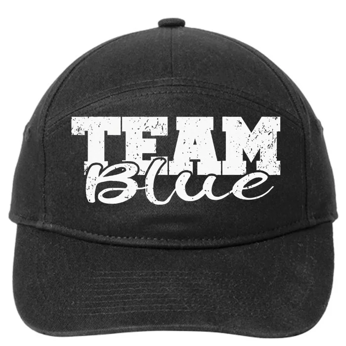 Sleepaway Summer Camp Color War Blue Team Spirit Kids 7-Panel Snapback Hat