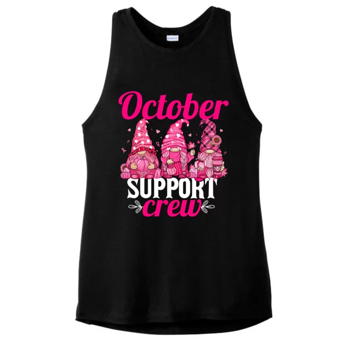 Support Squad Crew Pink Ribbon Breast Cancer Awareness Meaningful Gift Ladies Tri-Blend Wicking Tank