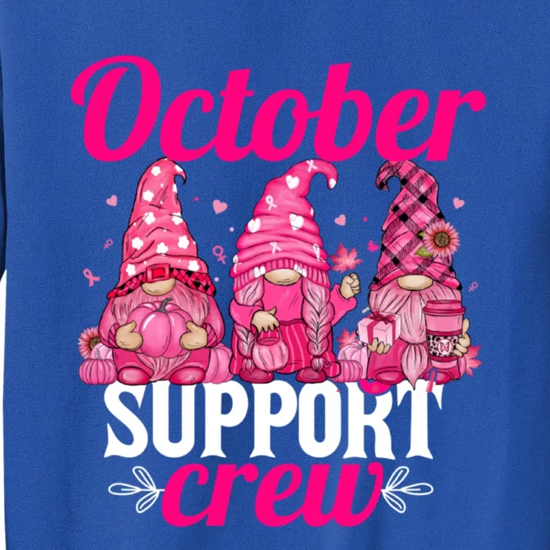 Support Squad Crew Pink Ribbon Breast Cancer Awareness Great Gift Tall Sweatshirt