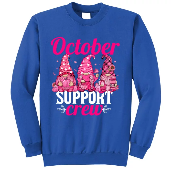 Support Squad Crew Pink Ribbon Breast Cancer Awareness Great Gift Tall Sweatshirt