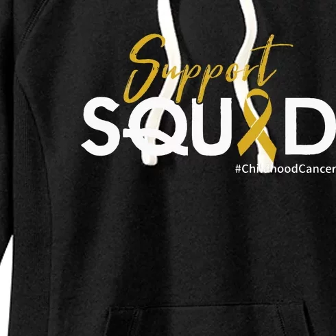 Support Squad Childhood Cancer Awareness Women's Fleece Hoodie