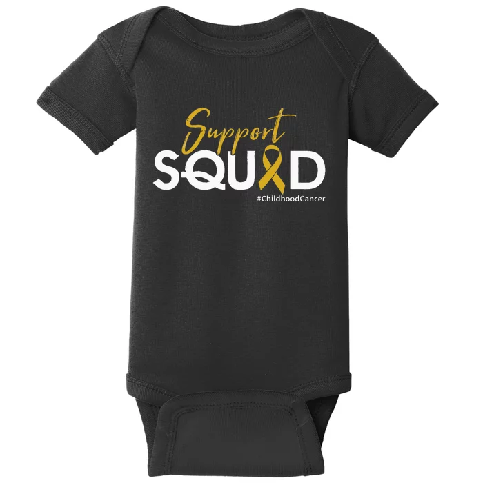 Support Squad Childhood Cancer Awareness Baby Bodysuit