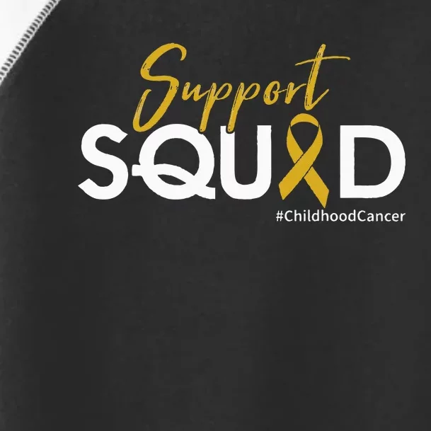 Support Squad Childhood Cancer Awareness Toddler Fine Jersey T-Shirt