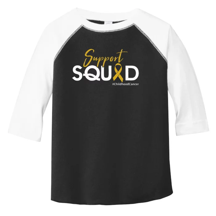 Support Squad Childhood Cancer Awareness Toddler Fine Jersey T-Shirt