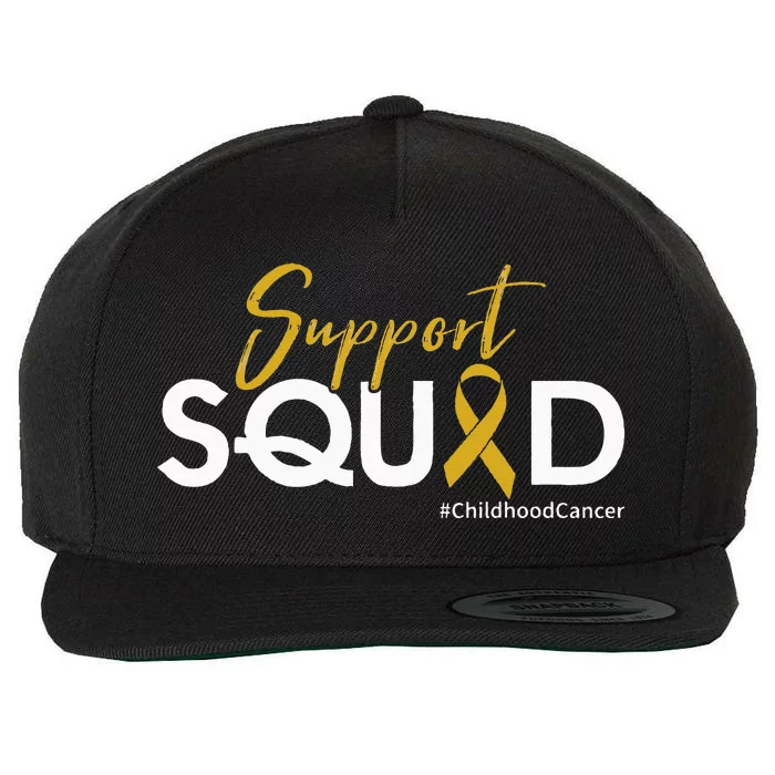 Support Squad Childhood Cancer Awareness Wool Snapback Cap