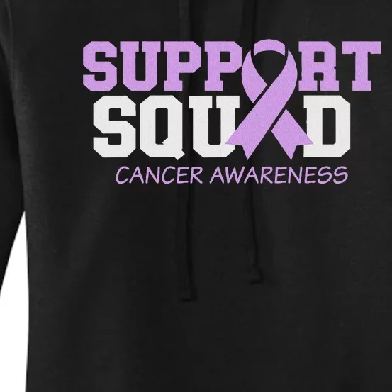 Support Squad Cancer Awareness Ribbon Women's Pullover Hoodie