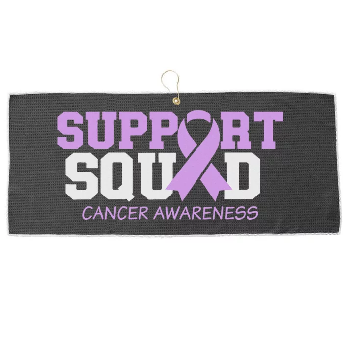 Support Squad Cancer Awareness Ribbon Large Microfiber Waffle Golf Towel