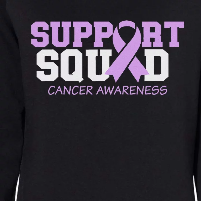 Support Squad Cancer Awareness Ribbon Womens California Wash Sweatshirt