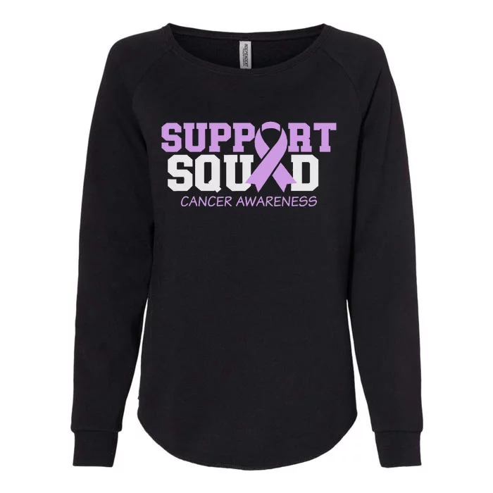 Support Squad Cancer Awareness Ribbon Womens California Wash Sweatshirt