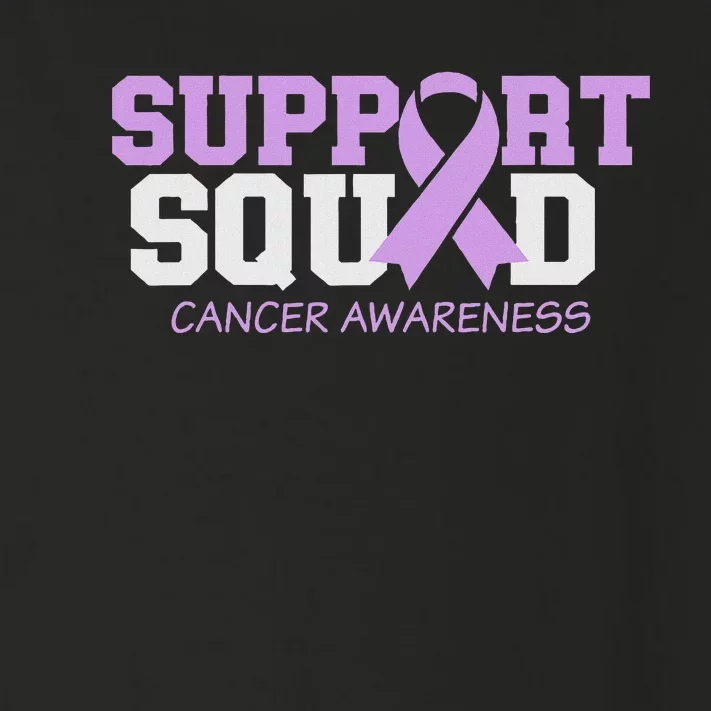 Support Squad Cancer Awareness Ribbon Toddler Long Sleeve Shirt