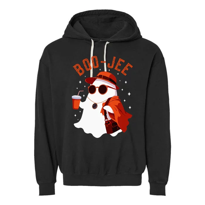 Spooky Season Cute Ghost Halloween Costume Boujee BooJee Garment-Dyed Fleece Hoodie