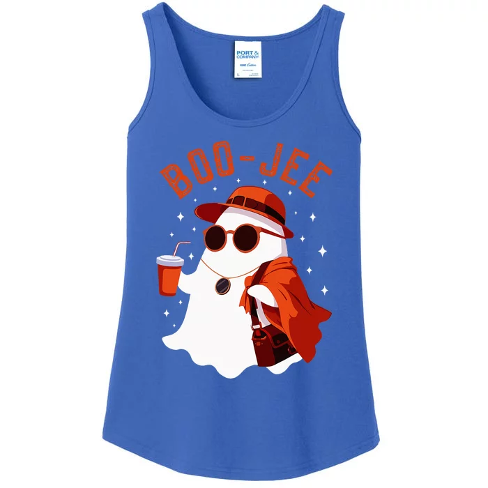 Spooky Season Cute Ghost Halloween Costume Boujee BooJee Ladies Essential Tank