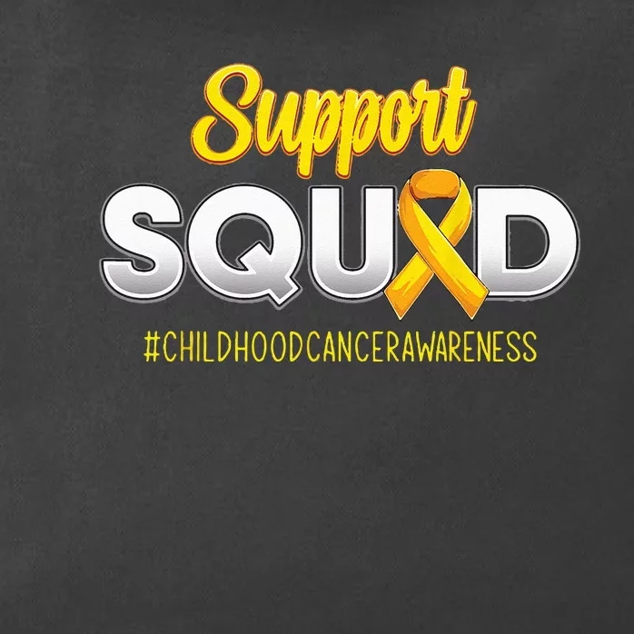 Support Squad Childhood Cancer Awareness Zip Tote Bag