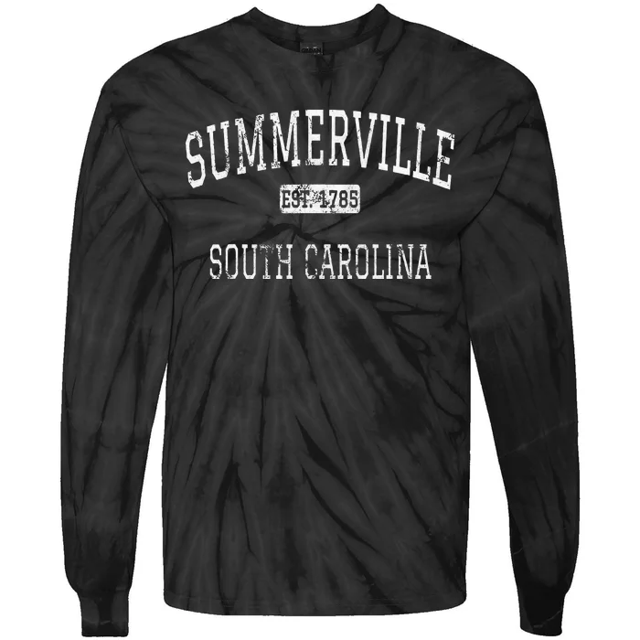 Summerville South Carolina Sc Vintage Tie-Dye Long Sleeve Shirt