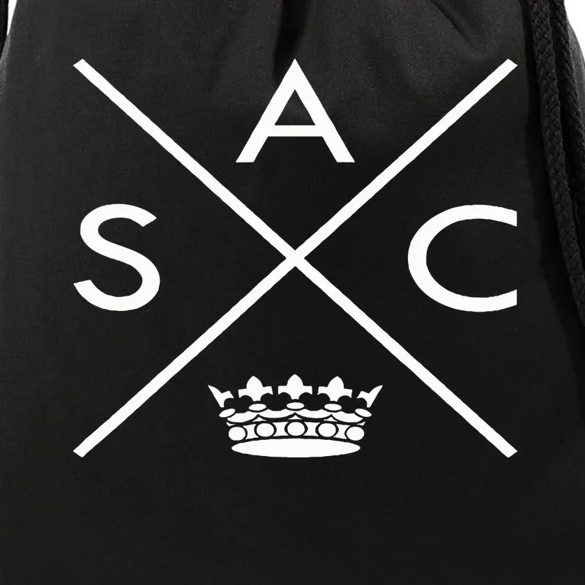 Sacramento Sactown California Nor Cal Capital Drawstring Bag