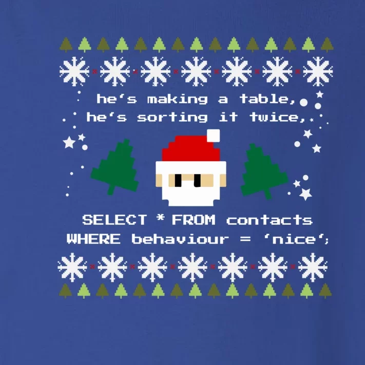 Sql Santa Claus Database Clause Developer Code Db Programmer Gift Toddler Long Sleeve Shirt