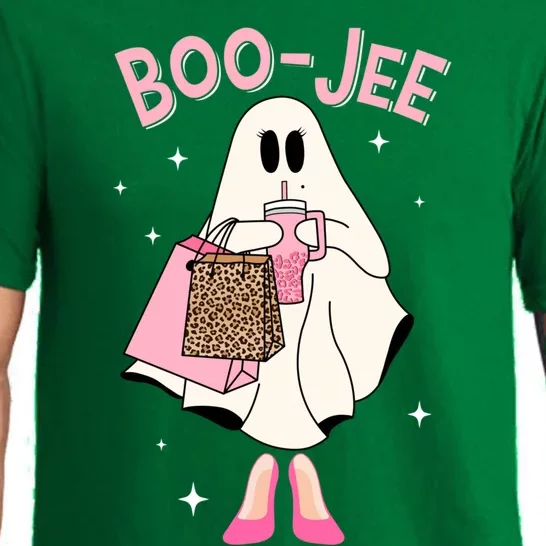 Spooky Season Cute Ghost Funny Halloween Boujee Boojee Gift Pajama Set