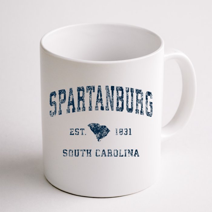 Spartanburg South Carolina Sc Vintage Sports Front & Back Coffee Mug