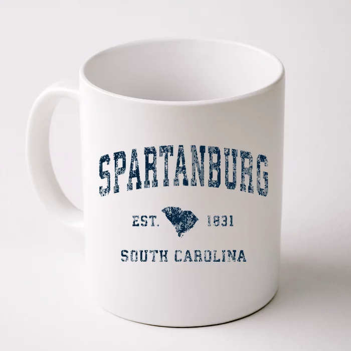 Spartanburg South Carolina Sc Vintage Sports Front & Back Coffee Mug