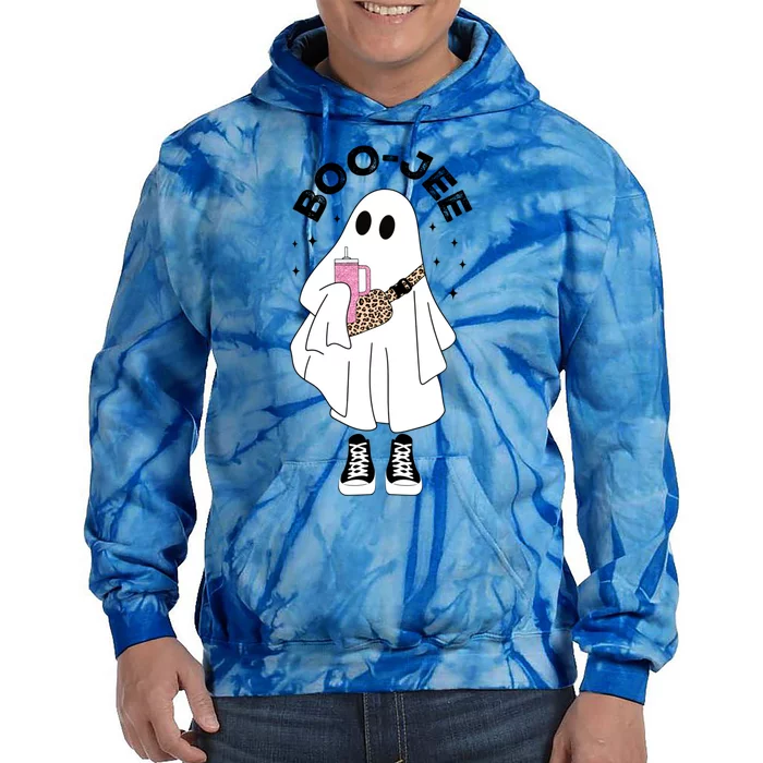 Spooky Season Cute Ghost Halloween Costume Boujee Boojee Cute Gift Tie Dye Hoodie