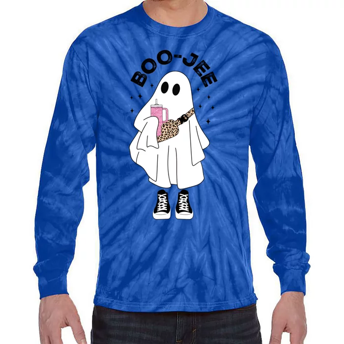 Spooky Season Cute Ghost Halloween Costume Boujee Boojee Cute Gift Tie-Dye Long Sleeve Shirt