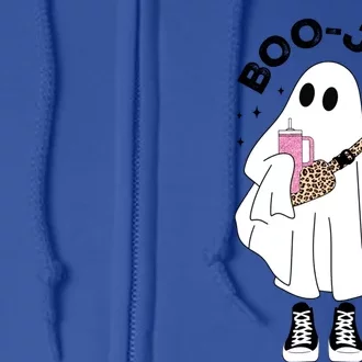 Spooky Season Cute Ghost Halloween Costume Boujee Boojee Cute Gift Full Zip Hoodie