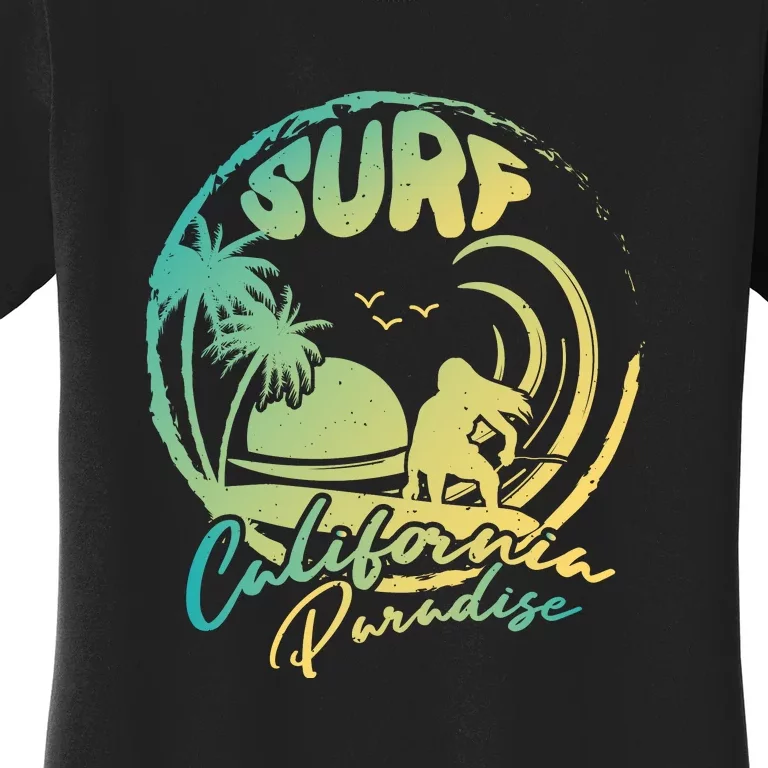 Surfing Surf California Paradise Summer Gift Women's T-Shirt