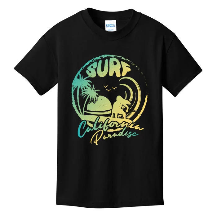 Surfing Surf California Paradise Summer Gift Kids T-Shirt