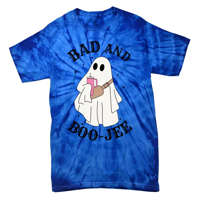 Spooky Season Cute Ghost Halloween Costume Bad And Boojee Gift Tie-Dye T-Shirt