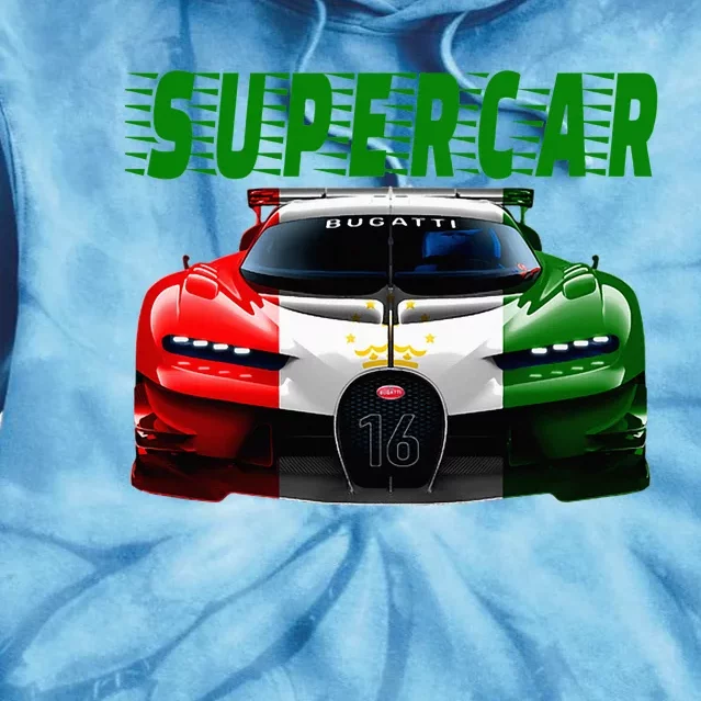 Supercar Sports Car Muscle Car And Race Car Tie Dye Hoodie